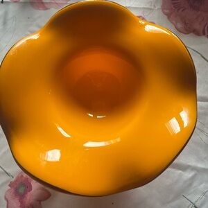 Vibrant Orange Decorative Bowl